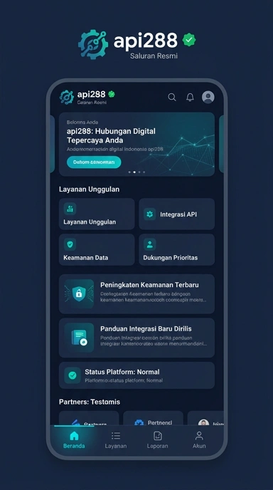 Tampilan kanal resmi api288