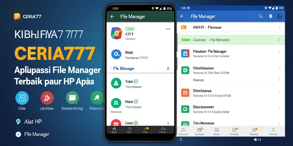Antarmuka utama CERIA777 yang menarik dan fungsional sebagai aplikasi File Manager.