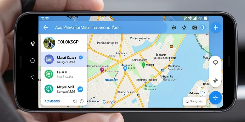 Tampilan antarmuka navigasi COLOKSGP yang menarik dan informatif.
