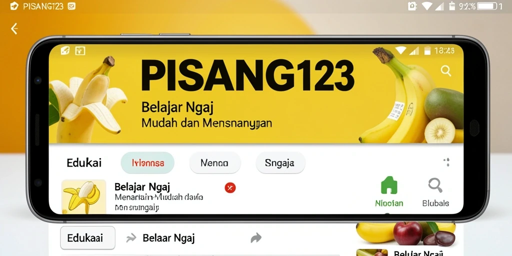 Tampilan antarmuka aplikasi PISANG123 untuk belajar ngaji.